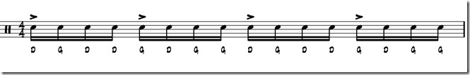 rythme simple paradiddle 1